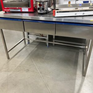 Table inox centrale 3 tiroirs – ACTIF
