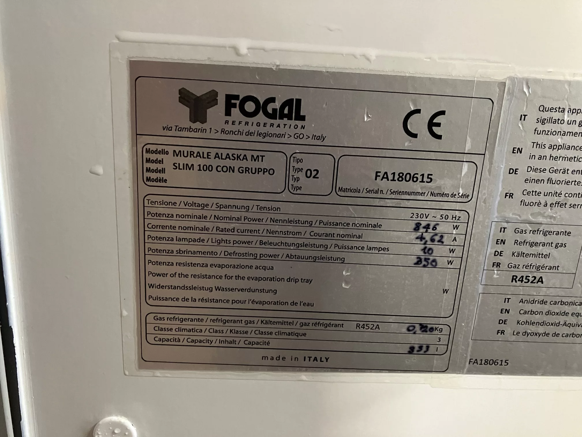 Armoire réfrigérée portes vitrées battantes – FOGAL – Image 3